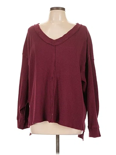 Pre-owned Arizona Jean Company Long Sleeve T-shirt In Burgundy
