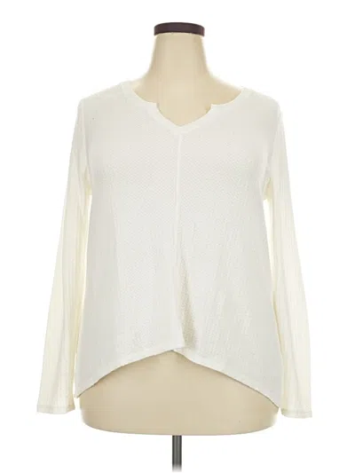 Pre-owned Arizona Jean Company Long Sleeve T-shirt In Ivory