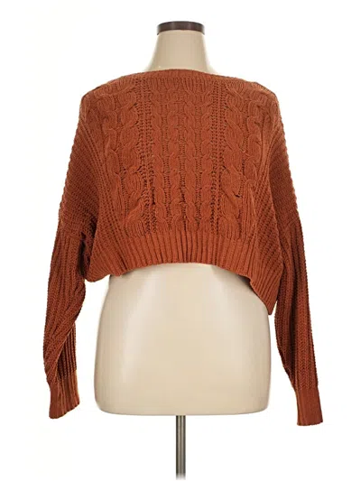 Pre-owned Arizona Jean Company Pullover Sweater In Brown