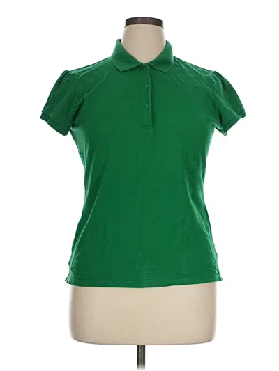 Pre-owned Arizona Jean Company Short Sleeve Polo Shirt In Green