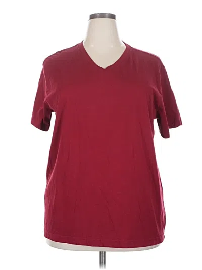 Pre-owned Arizona Jean Company Short Sleeve T-shirt In Burgundy