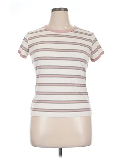 Pre-owned Arizona Jean Company Short Sleeve T-shirt In Ivory