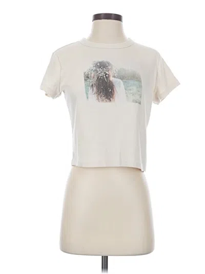 Pre-owned Arizona Jean Company Short Sleeve T-shirt In Ivory