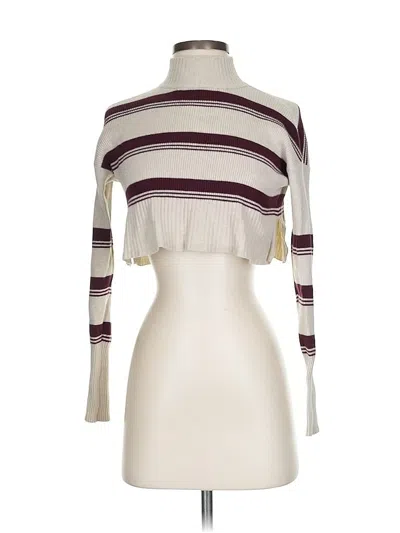 Pre-owned Arizona Jean Company Turtleneck Sweater In White