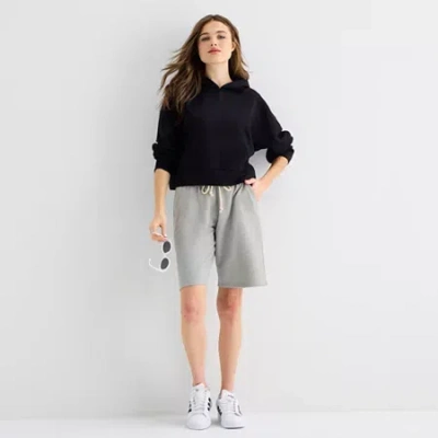 Arizona Juniors Mid Rise Juniors Jogger Short In Gray