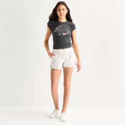 Arizona Juniors Mid Rise Juniors Jogger Short In White