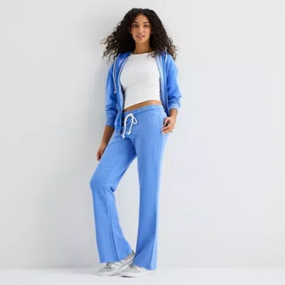 Arizona Juniors Mid Rise Sweatpant In Blue
