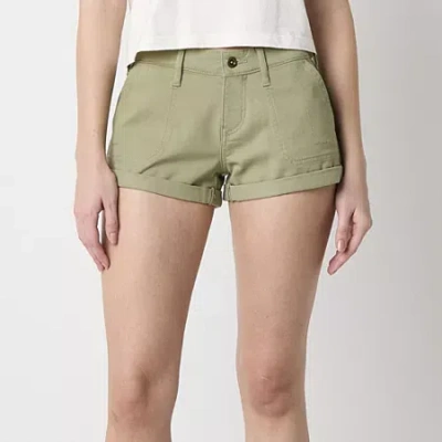 Arizona Juniors Womens Low Rise Juniors Shortie Short In Green