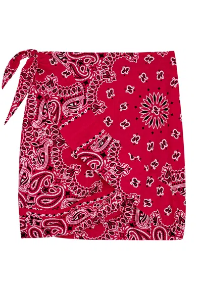 Arizona Love Bandana-print Cotton Sarong In Red