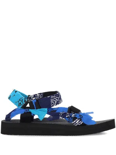 Arizona Love Trekky Bandana-print Sandals In Blue