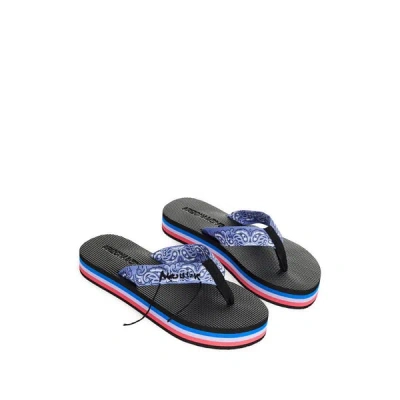 Arizona Love Womens Tong Bandana Platform Flip Flop In Blue