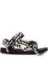 Arizona Love Trekky Gingham-pattern Sandals In Black