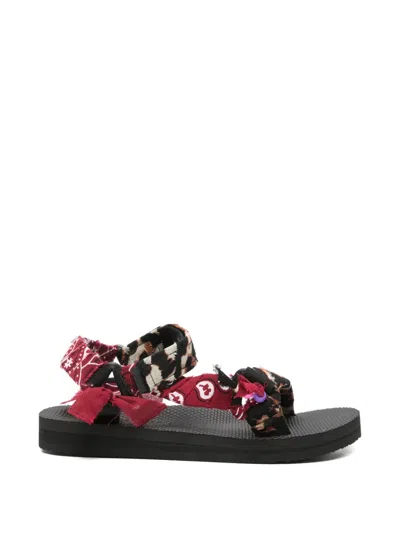 Arizona Love Trekky Leopard-print Bandana-style Sandals In Multi