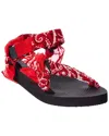 Arizona Love Trekky Bandana-print Flat Sandals In Red
