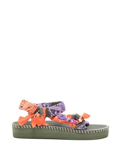 Arizona Love Trekky Stitch Bandana-print Sandals In Green
