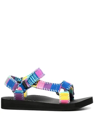 Arizona Love Trekky Whipstitch-trim Sandals In Multicolour