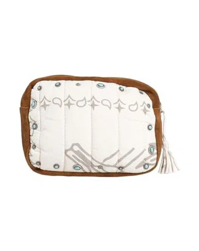 Arizona Love Woman Handbag Beige Size - Cotton, Linen, Cow Leather In Sand