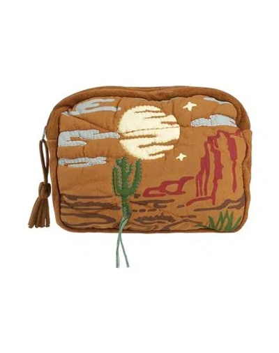 Arizona Love Woman Handbag Brown Size - Cotton, Linen, Cow Leather