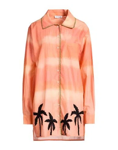 Arizona Love Woman Mini Dress Salmon Pink Size 3 Cotton In Orange