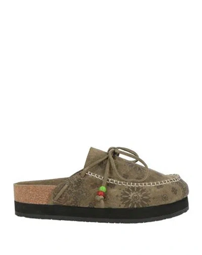 Arizona Love Woman Mules & Clogs Military Green Size 9 Leather