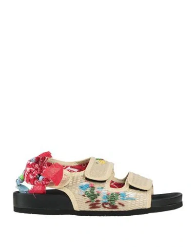 Arizona Love Woman Sandals Beige Size 7 Textile Fibers