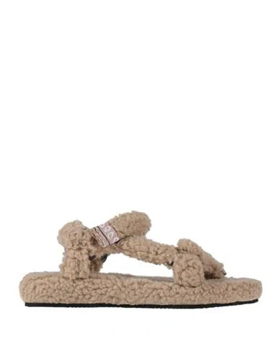 Arizona Love Woman Sandals Camel Size 8 Textile Fibers In Beige