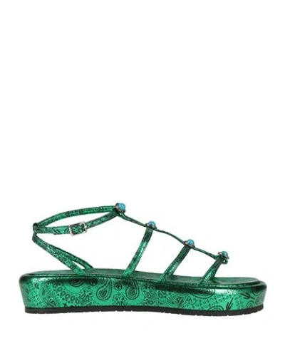 Arizona Love Woman Sandals Emerald Green Size 8 Leather