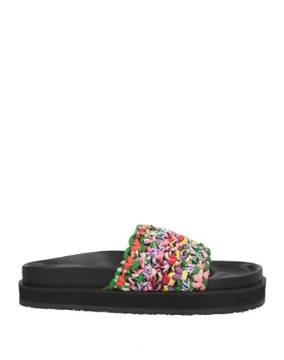 Arizona Love Woman Sandals Pink Size 8 Textile Fibers In Multi