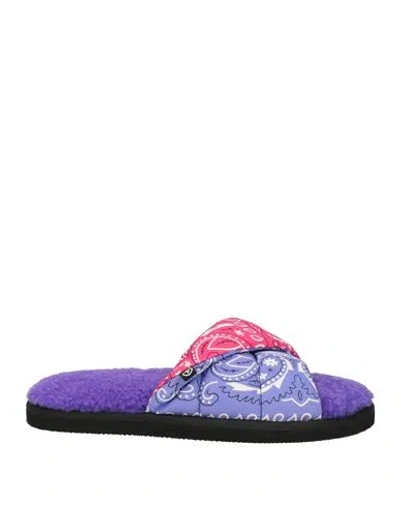 Arizona Love Woman Sandals Purple Size 8 Textile Fibers