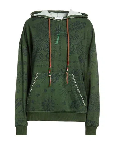 Arizona Love Woman Sweatshirt Military Green Size M/l Cotton