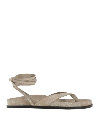 Arizona Love Woman Thong Sandal Beige Size 8 Leather In Brown