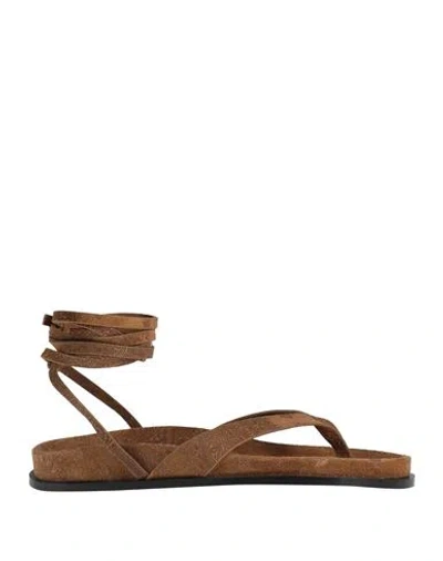 Arizona Love Woman Thong Sandal Camel Size 8 Leather In Brown