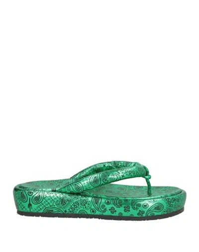 Arizona Love Woman Thong Sandal Emerald Green Size 7 Leather