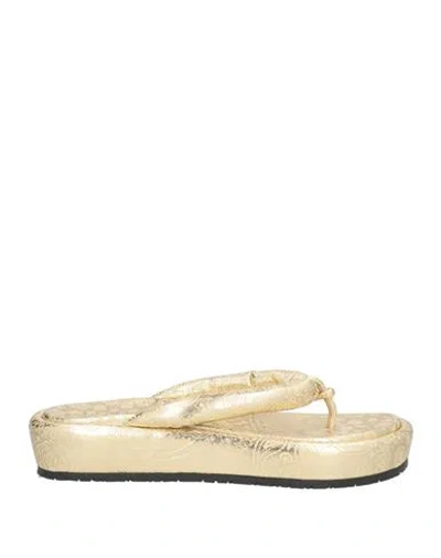 Arizona Love Woman Thong Sandal Gold Size 8 Leather