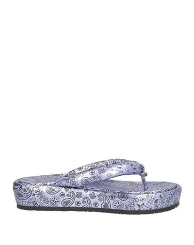 Arizona Love Woman Thong Sandal Lilac Size 8 Leather In Purple