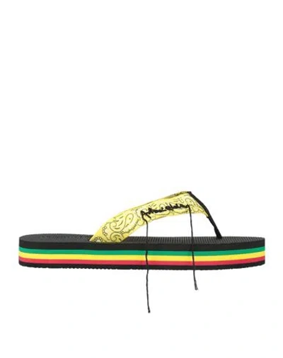 Arizona Love Woman Thong Sandal Yellow Size 8 Textile Fibers In Multi