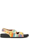 Arizona Love Apache Striped Raffia Sandals In Multi