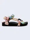 Arizona Love Women Trekky Bandana Sandal In Mixed Floral In Multi