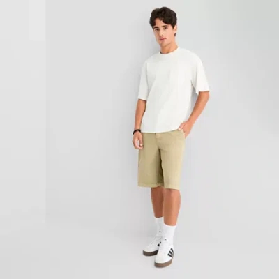 Arizona Mens 12" Drawstring Waist Chino Short In White