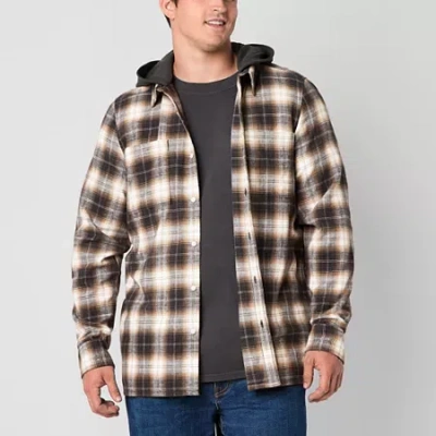 Arizona Mens Big And Tall Hooded Flannel In Multi