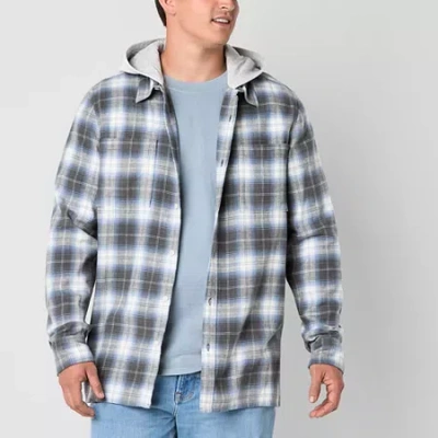 Arizona Mens Big And Tall Hooded Flannel In Multi