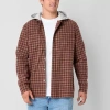 Arizona Mens Big And Tall Hooded Flannel In Multi