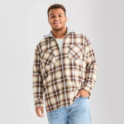 Arizona Mens Big And Tall Shirt Jacket In Multi
