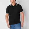 Arizona Mens Big And Tall Short Sleeve Tipped Polo In Multi