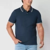 Arizona Mens Big And Tall Short Sleeve Tipped Polo In Multi
