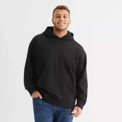 Arizona Mens Big And Tall Super Soft Hoodie In Black