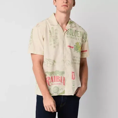 Arizona Mens Boxy Fit Camp Shirt In Brown