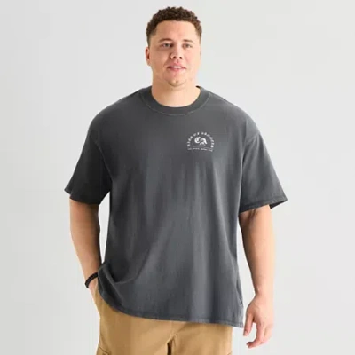 Arizona Mens Crew Neck Short Sleeve Big And Tall T-shirt In Black