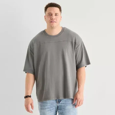 Arizona Mens Crew Neck Short Sleeve Big And Tall T-shirt In Gray