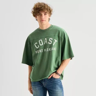 Arizona Mens Crew Neck Short Sleeve Big And Tall T-shirt In Green